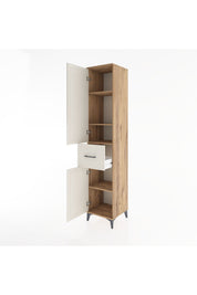 Hyperion Dolap 4 Raflı Tek Çekmeceli 2 Kapaklı 44x44x221 - S61M204V7B