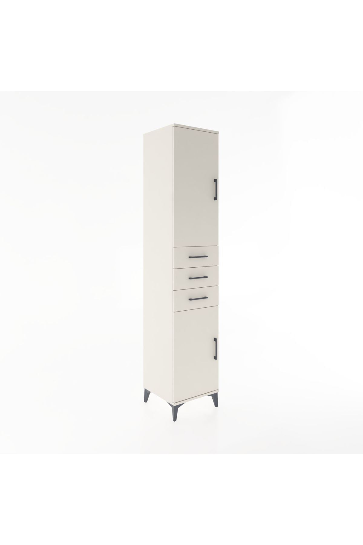 Hyperion Dolap 4 Raflı 3 Çekmeceli 2 Kapaklı 44x44x221 - S61M212V1B