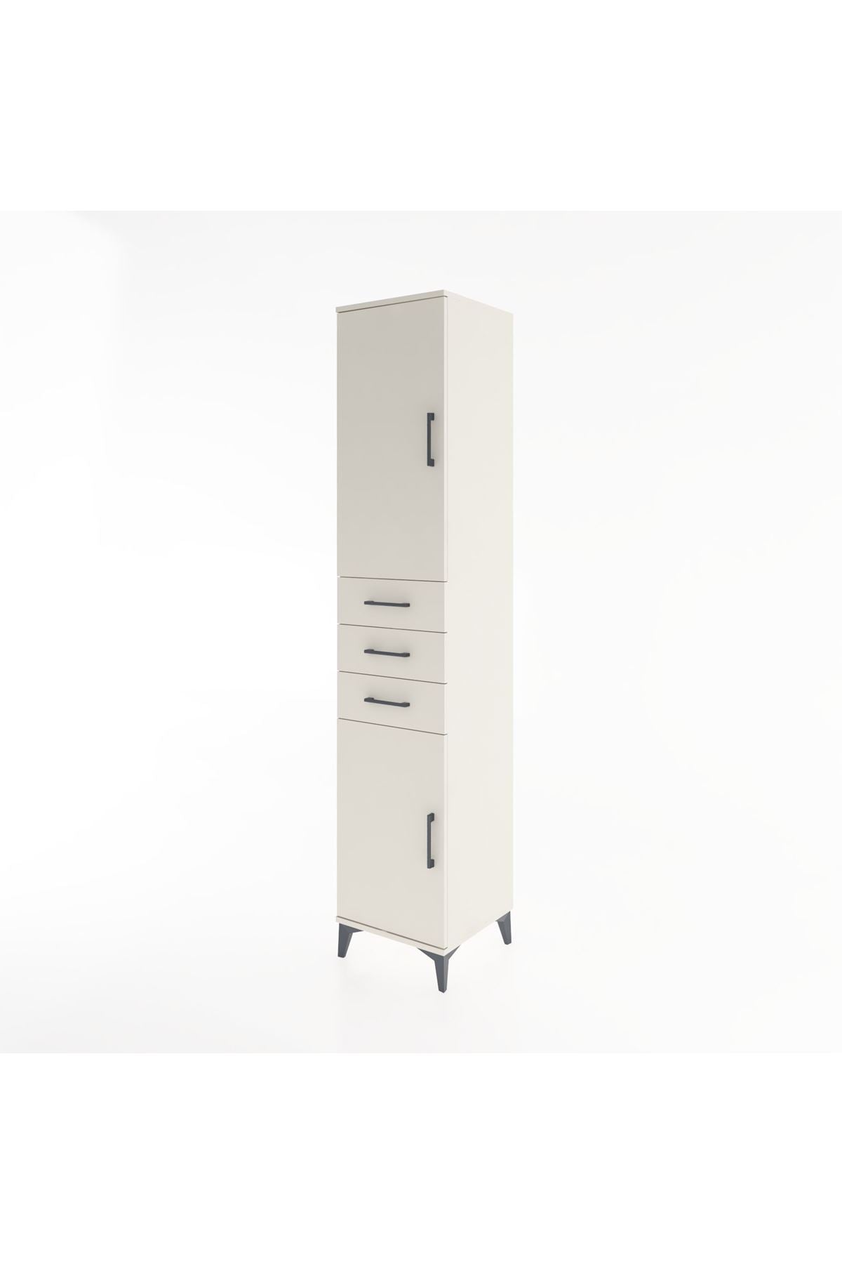 Hyperion Dolap 4 Raflı 3 Çekmeceli 2 Kapaklı 44x44x221 - S61M212V1B