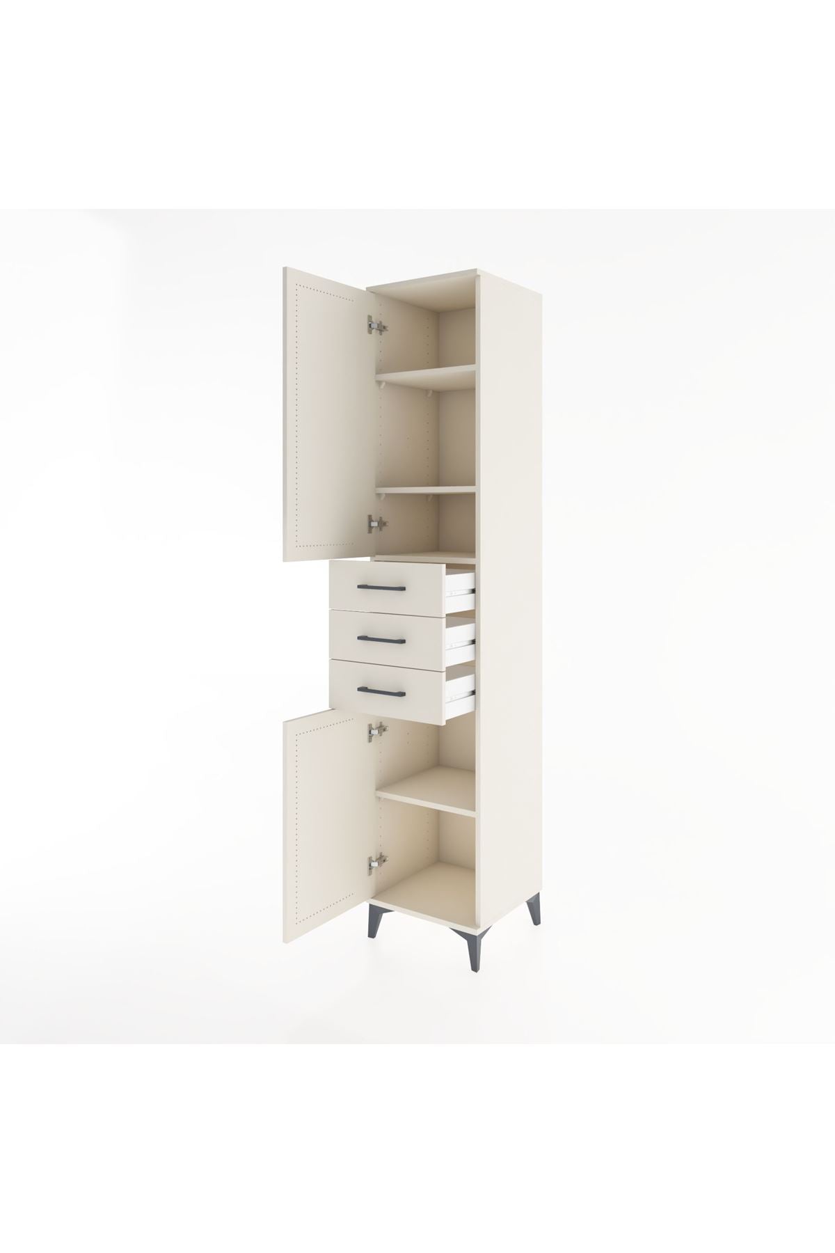 Hyperion Dolap 4 Raflı 3 Çekmeceli 2 Kapaklı 44x44x221 - S61M212V1B