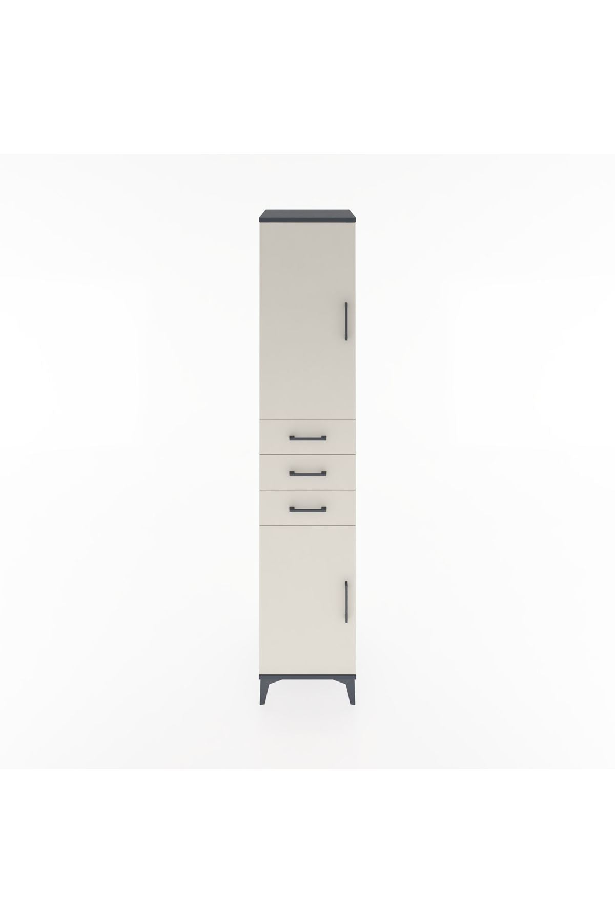 Hyperion Dolap 4 Raflı 3 Çekmeceli 2 Kapaklı 44x44x221 - S61M212V4B