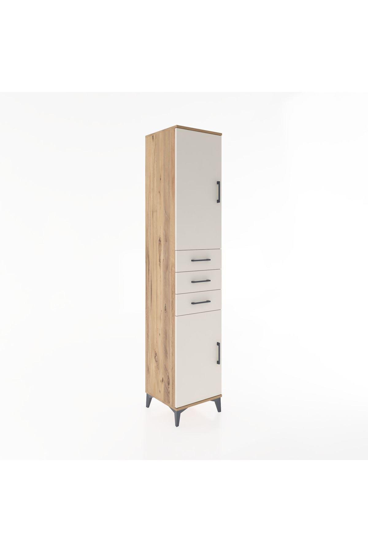 Hyperion Dolap 4 Raflı 3 Çekmeceli 2 Kapaklı 44x44x221 - S61M212V7B