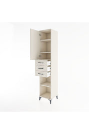 Hyperion Dolap 4 Raflı 3 Çekmeceli Tek Kapaklı 44x44x221 - S61M213V1B