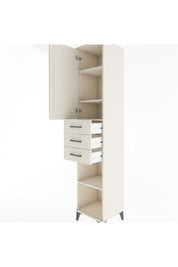 Hyperion Dolap 4 Raflı 3 Çekmeceli Tek Kapaklı 44x44x221 - S61M213V1B