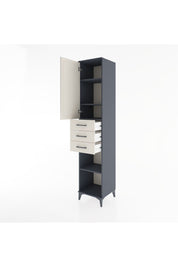Hyperion Dolap 4 Raflı 3 Çekmeceli Tek Kapaklı 44x44x221 - S61M213V4B
