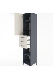 Hyperion Dolap 4 Raflı 3 Çekmeceli Tek Kapaklı 44x44x221 - S61M213V4B
