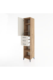 Hyperion Dolap 4 Raflı 3 Çekmeceli Tek Kapaklı 44x44x221 - S61M213V7B