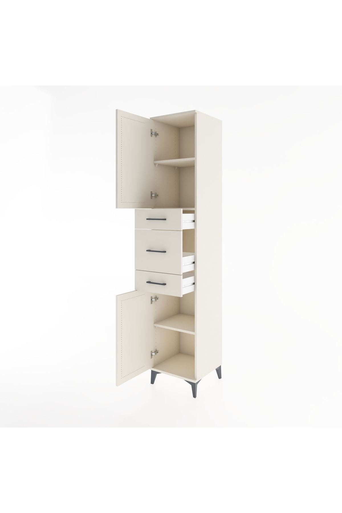 Hyperion Dolap 3 Raflı 3 Çekmeceli 2 Kapaklı 44x44x221 - S61M224V1B
