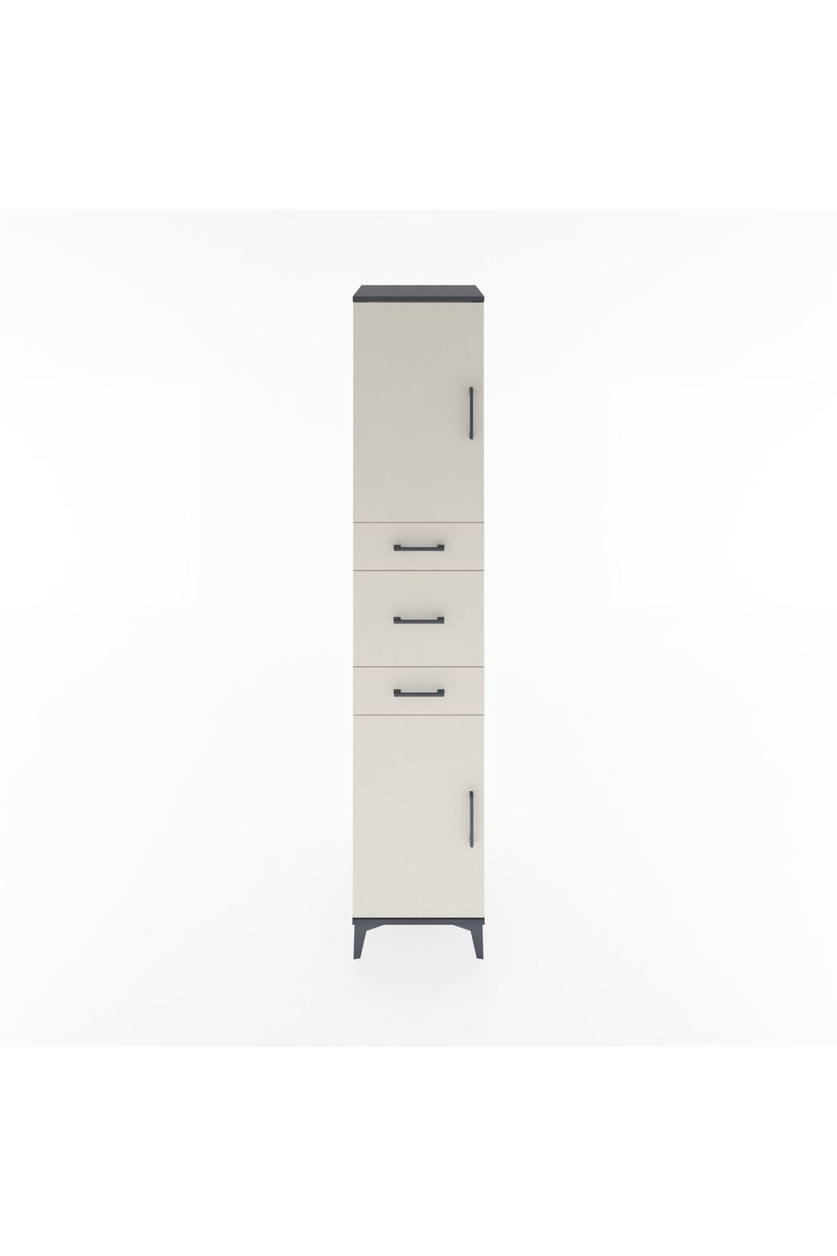 Hyperion Dolap 3 Raflı 3 Çekmeceli 2 Kapaklı 44x44x221 - S61M224V4B