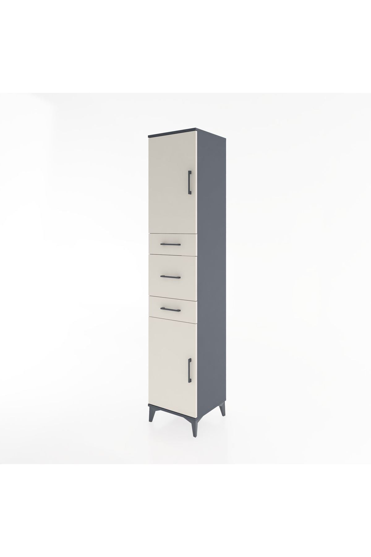 Hyperion Dolap 3 Raflı 3 Çekmeceli 2 Kapaklı 44x44x221 - S61M224V4B