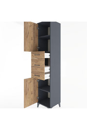 Hyperion Dolap 3 Raflı 3 Çekmeceli 2 Kapaklı 44x44x221 - S61M224V6B