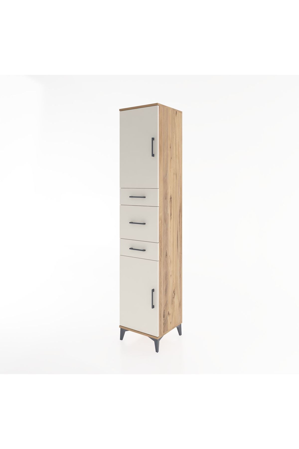 Hyperion Dolap 3 Raflı 3 Çekmeceli 2 Kapaklı 44x44x221 - S61M224V7B