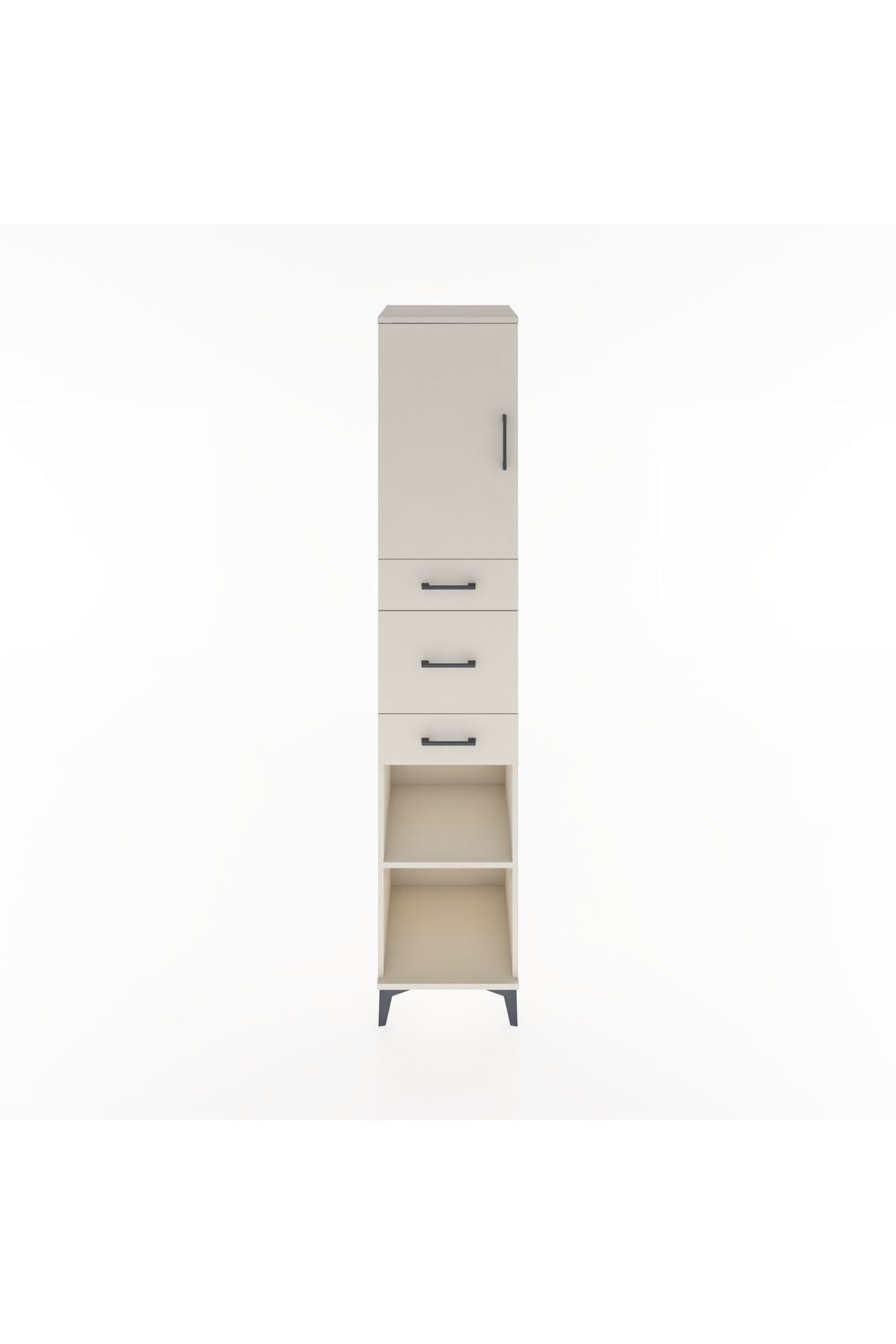 Hyperion Dolap 3 Raflı 3 Çekmeceli Tek Kapaklı 44x44x221 - S61M225V1B