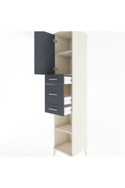 Hyperion Dolap 3 Raflı 3 Çekmeceli Tek Kapaklı 44x44x221 - S61M225V2B