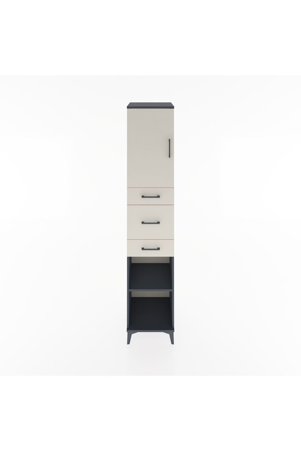 Hyperion Dolap 3 Raflı 3 Çekmeceli Tek Kapaklı 44x44x221 - S61M225V4B