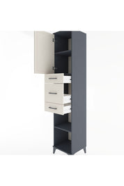 Hyperion Dolap 3 Raflı 3 Çekmeceli Tek Kapaklı 44x44x221 - S61M225V4B