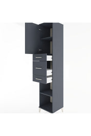 Hyperion Dolap 3 Raflı 3 Çekmeceli Tek Kapaklı 44x44x221 - S61M225V5B