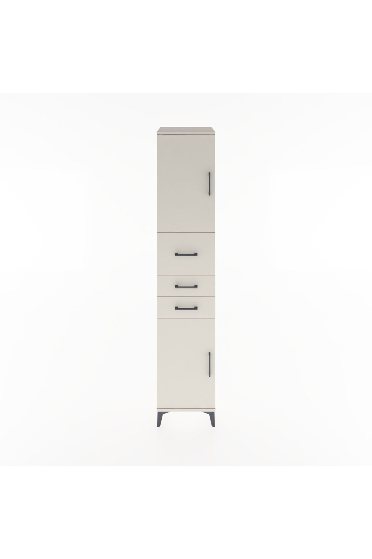Hyperion Dolap 3 Raflı 3 Çekmeceli 2 Kapaklı 44x44x221 - S61M227V1B
