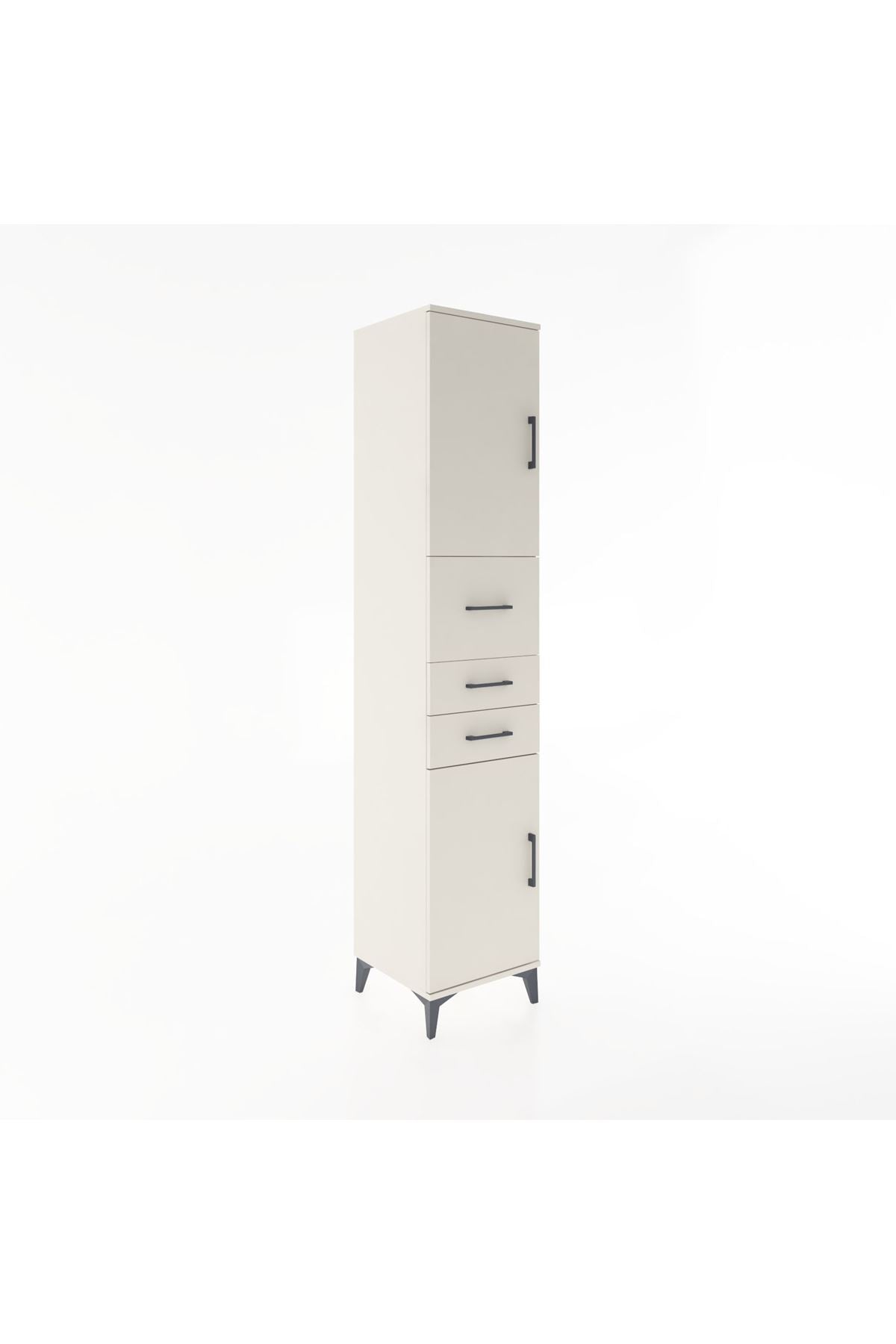 Hyperion Dolap 3 Raflı 3 Çekmeceli 2 Kapaklı 44x44x221 - S61M227V1B