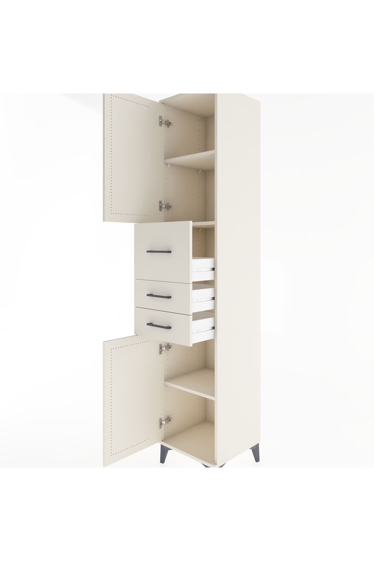 Hyperion Dolap 3 Raflı 3 Çekmeceli 2 Kapaklı 44x44x221 - S61M227V1B