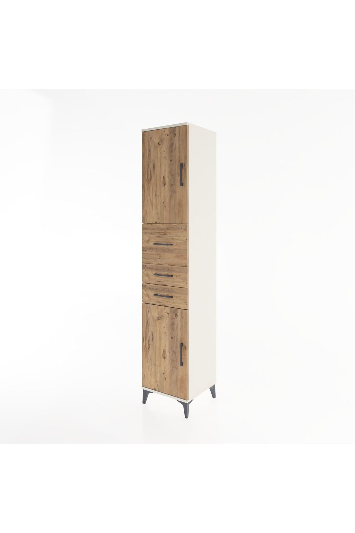 Hyperion Dolap 3 Raflı 3 Çekmeceli 2 Kapaklı 44x44x221 - S61M227V3B