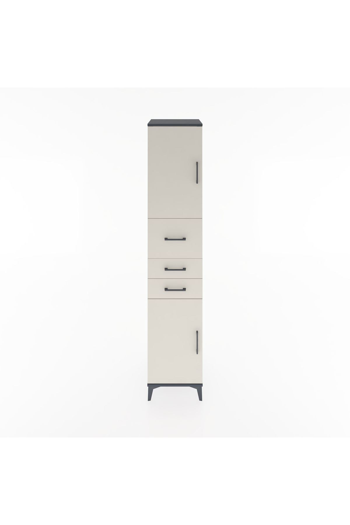 Hyperion Dolap 3 Raflı 3 Çekmeceli 2 Kapaklı 44x44x221 - S61M227V4B