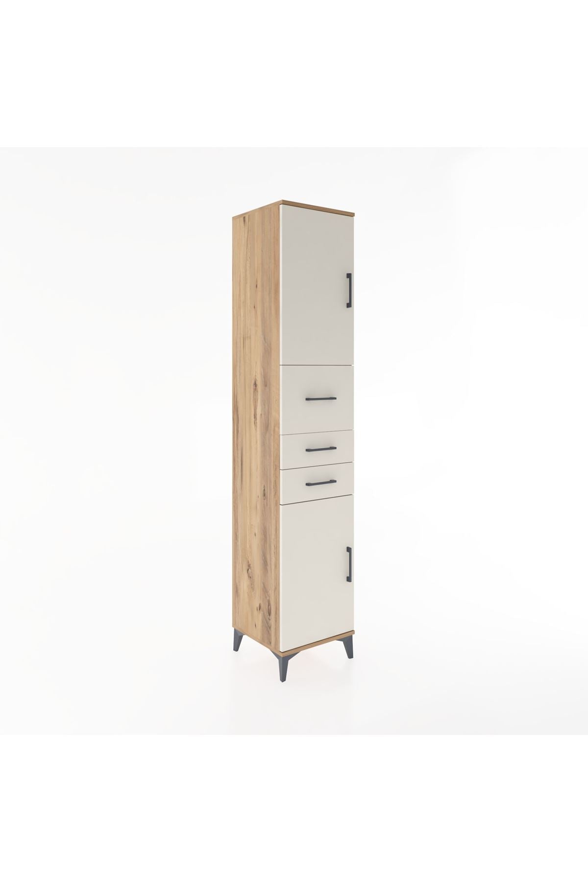 Hyperion Dolap 3 Raflı 3 Çekmeceli 2 Kapaklı 44x44x221 - S61M227V7B