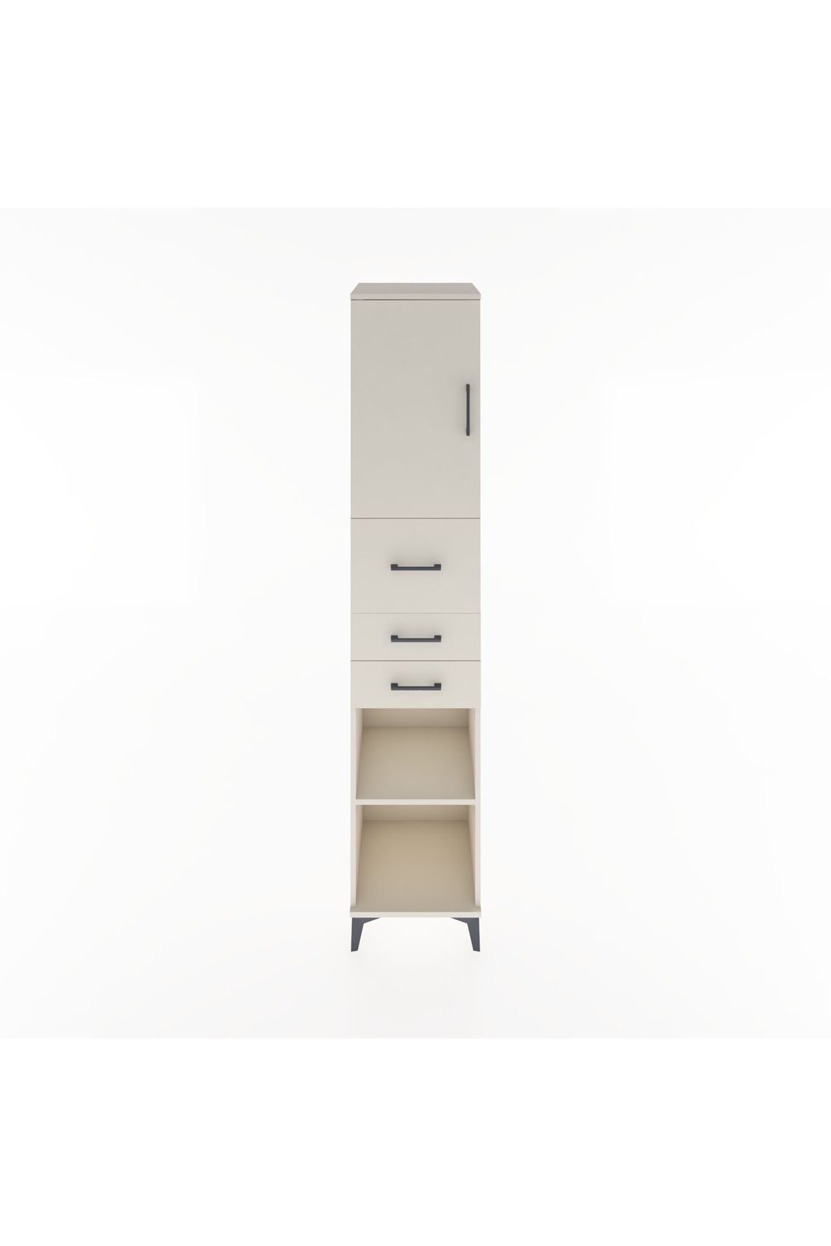 Hyperion Dolap 3 Raflı 3 Çekmeceli Tek Kapaklı 44x44x221 - S61M228V1B