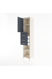 Hyperion Dolap 3 Raflı 3 Çekmeceli Tek Kapaklı 44x44x221 - S61M228V2B