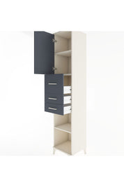 Hyperion Dolap 3 Raflı 3 Çekmeceli Tek Kapaklı 44x44x221 - S61M228V2B