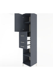 Hyperion Dolap 3 Raflı 3 Çekmeceli Tek Kapaklı 44x44x221 - S61M228V5B
