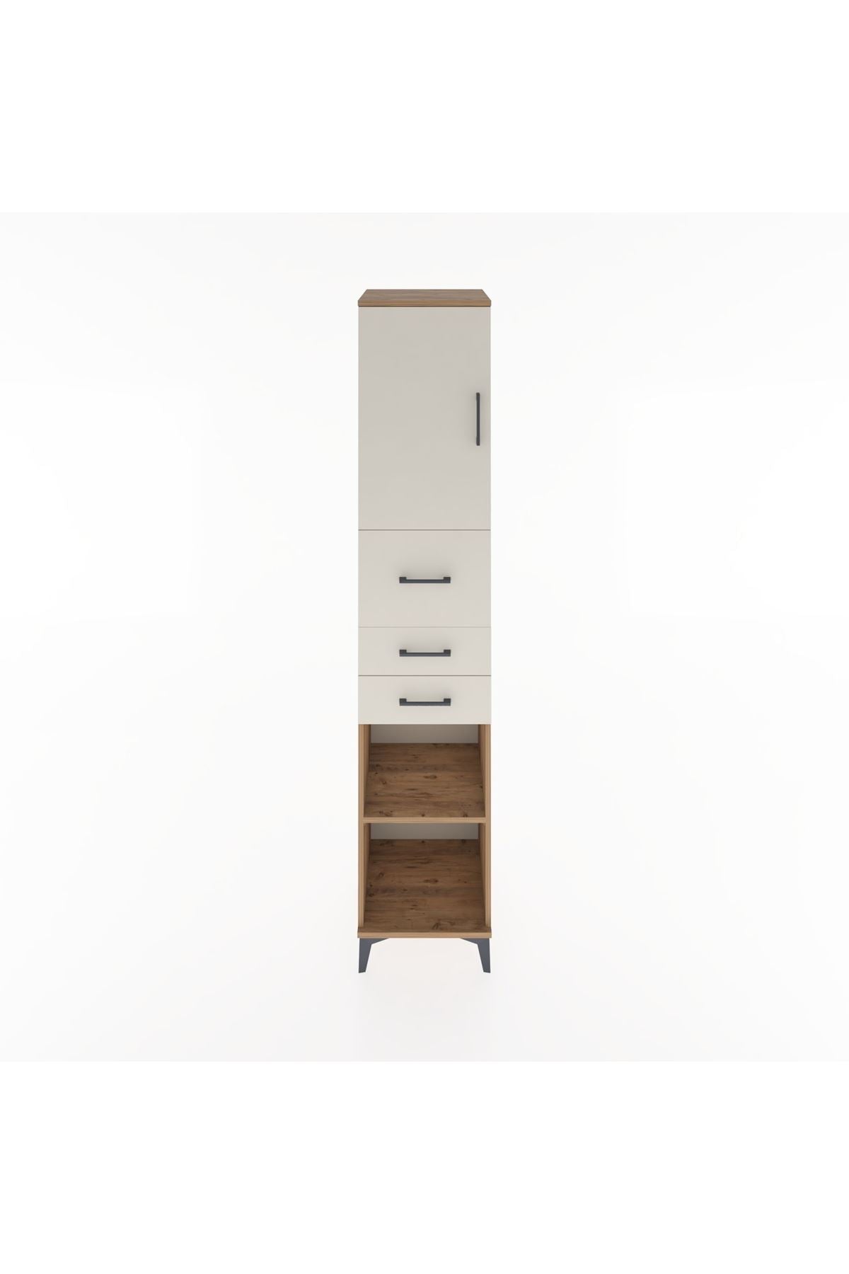 Hyperion Dolap 3 Raflı 3 Çekmeceli Tek Kapaklı 44x44x221 - S61M228V7B