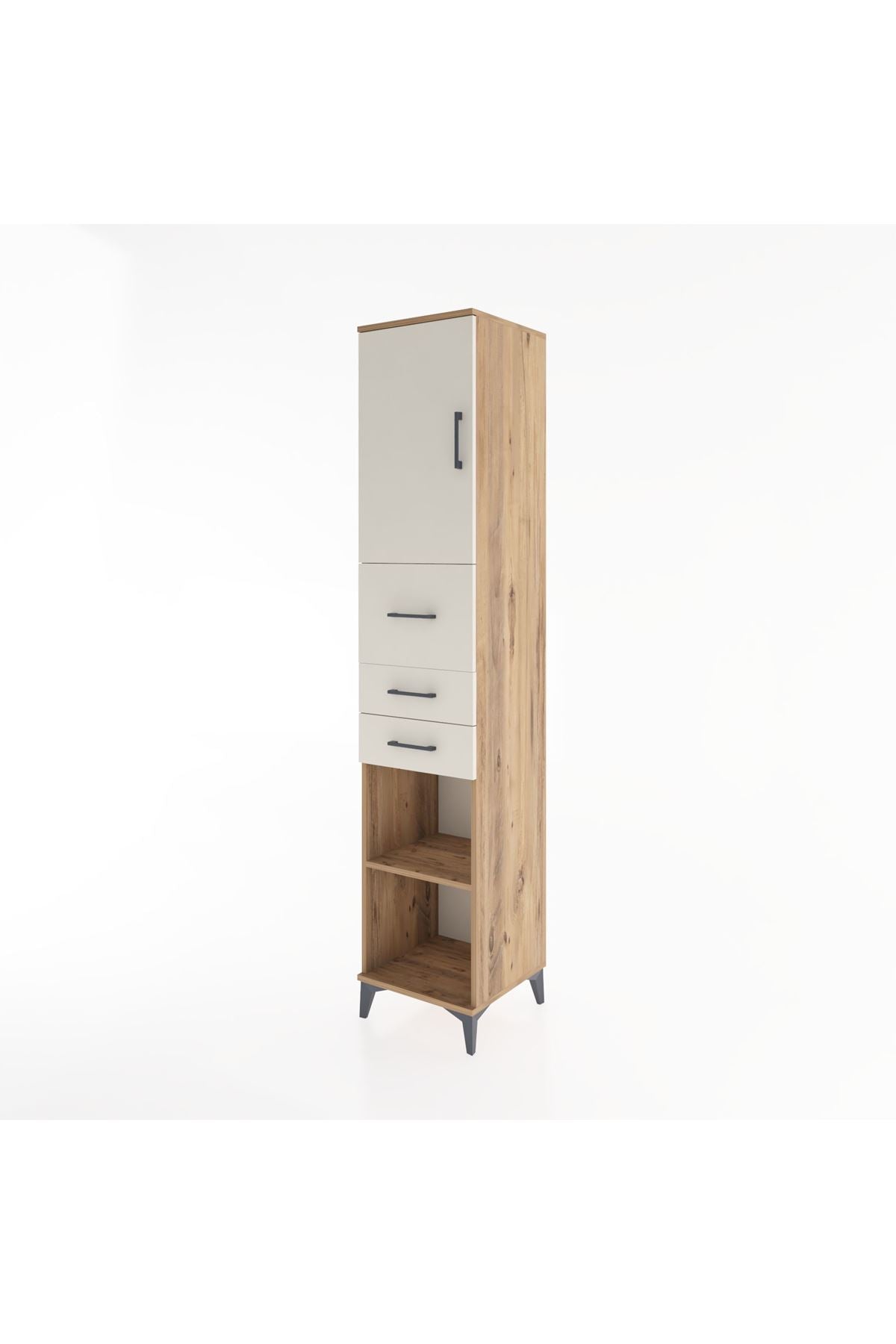 Hyperion Dolap 3 Raflı 3 Çekmeceli Tek Kapaklı 44x44x221 - S61M228V7B