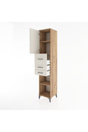 Hyperion Dolap 3 Raflı 3 Çekmeceli Tek Kapaklı 44x44x221 - S61M228V7B
