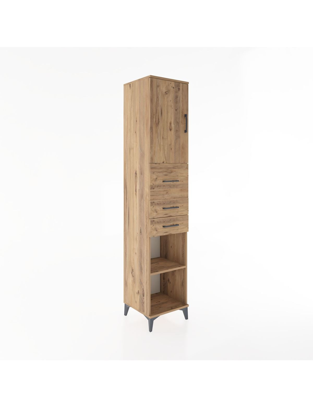 Hyperion Dolap 3 Raflı 3 Çekmeceli Tek Kapaklı 44x44x221 - S61M228V9B