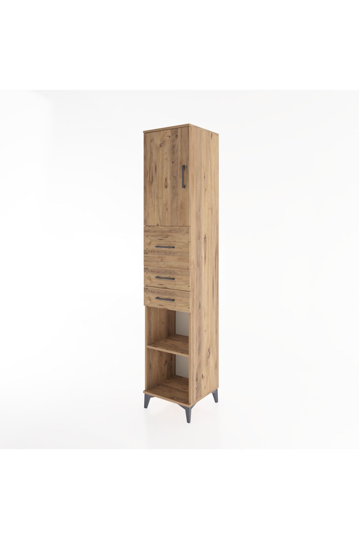 Hyperion Dolap 3 Raflı 3 Çekmeceli Tek Kapaklı 44x44x221 - S61M228V9B