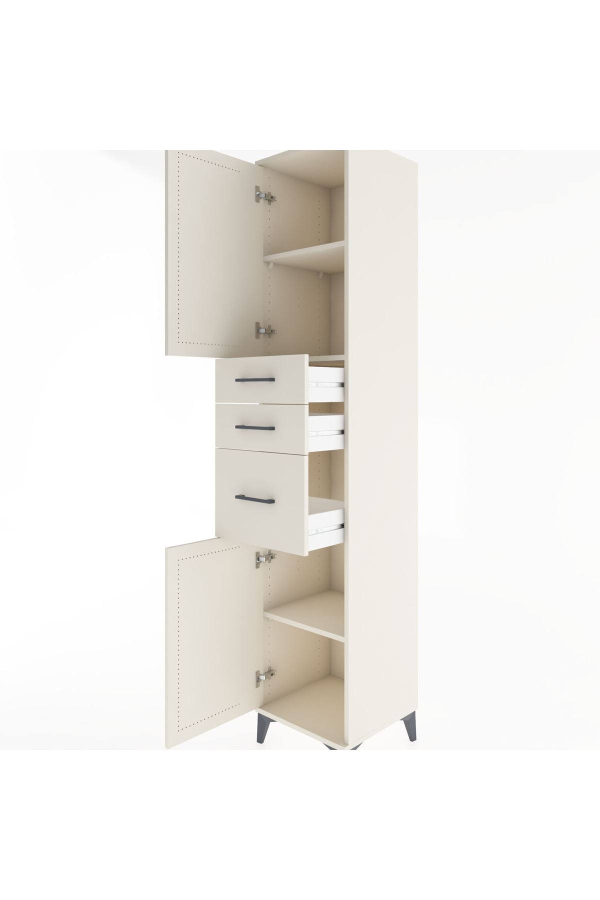 Hyperion Dolap 3 Raflı 3 Çekmeceli 2 Kapaklı 44x44x221 - S61M230V1B