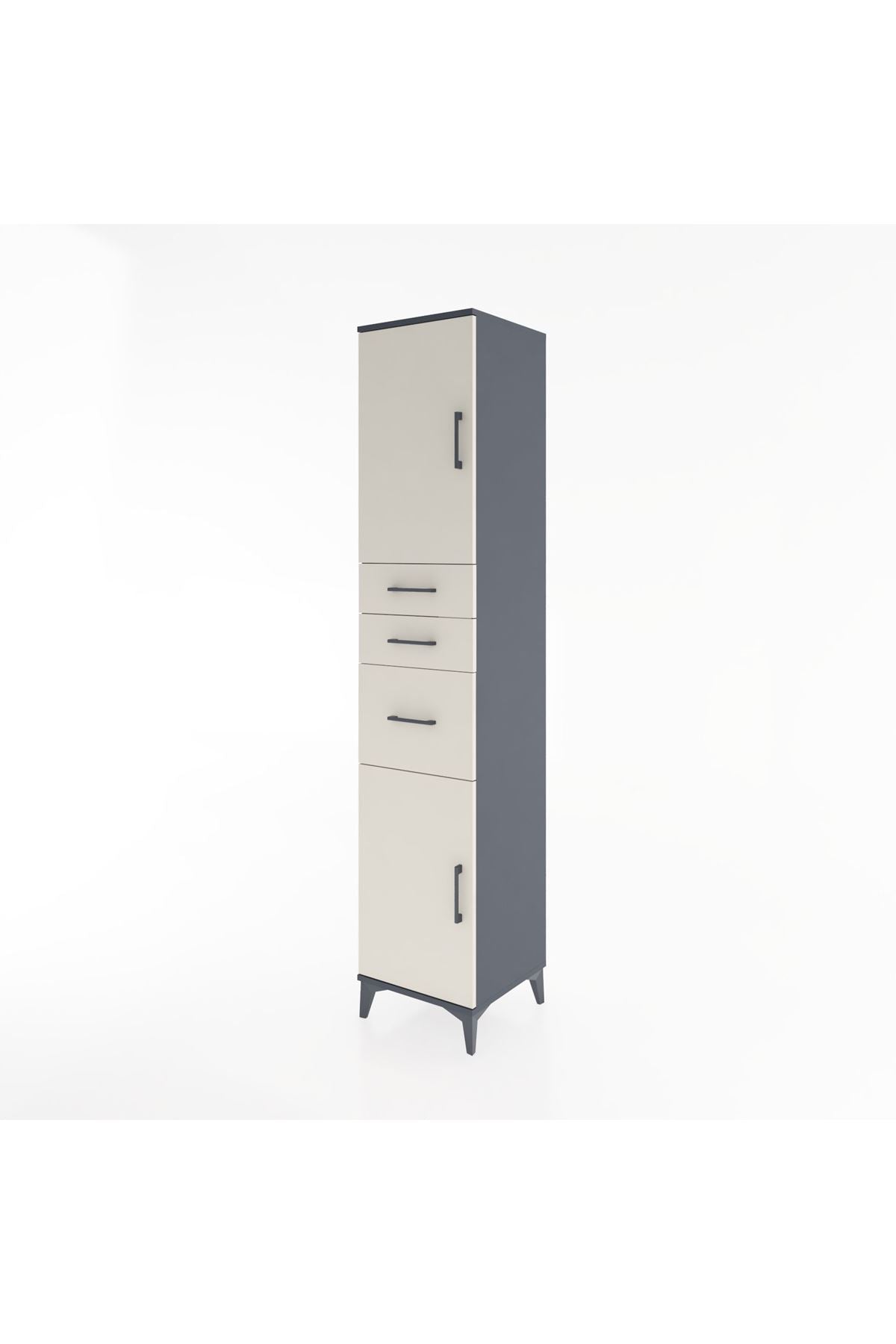 Hyperion Dolap 3 Raflı 3 Çekmeceli 2 Kapaklı 44x44x221 - S61M230V4B