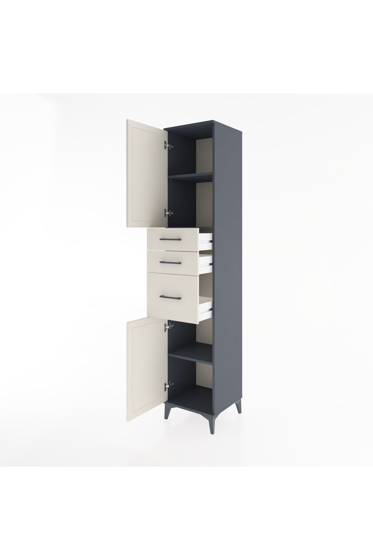 Hyperion Dolap 3 Raflı 3 Çekmeceli 2 Kapaklı 44x44x221 - S61M230V4B