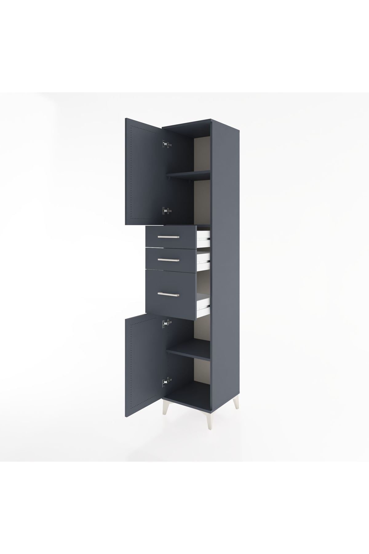 Hyperion Dolap 3 Raflı 3 Çekmeceli 2 Kapaklı 44x44x221 - S61M230V5B