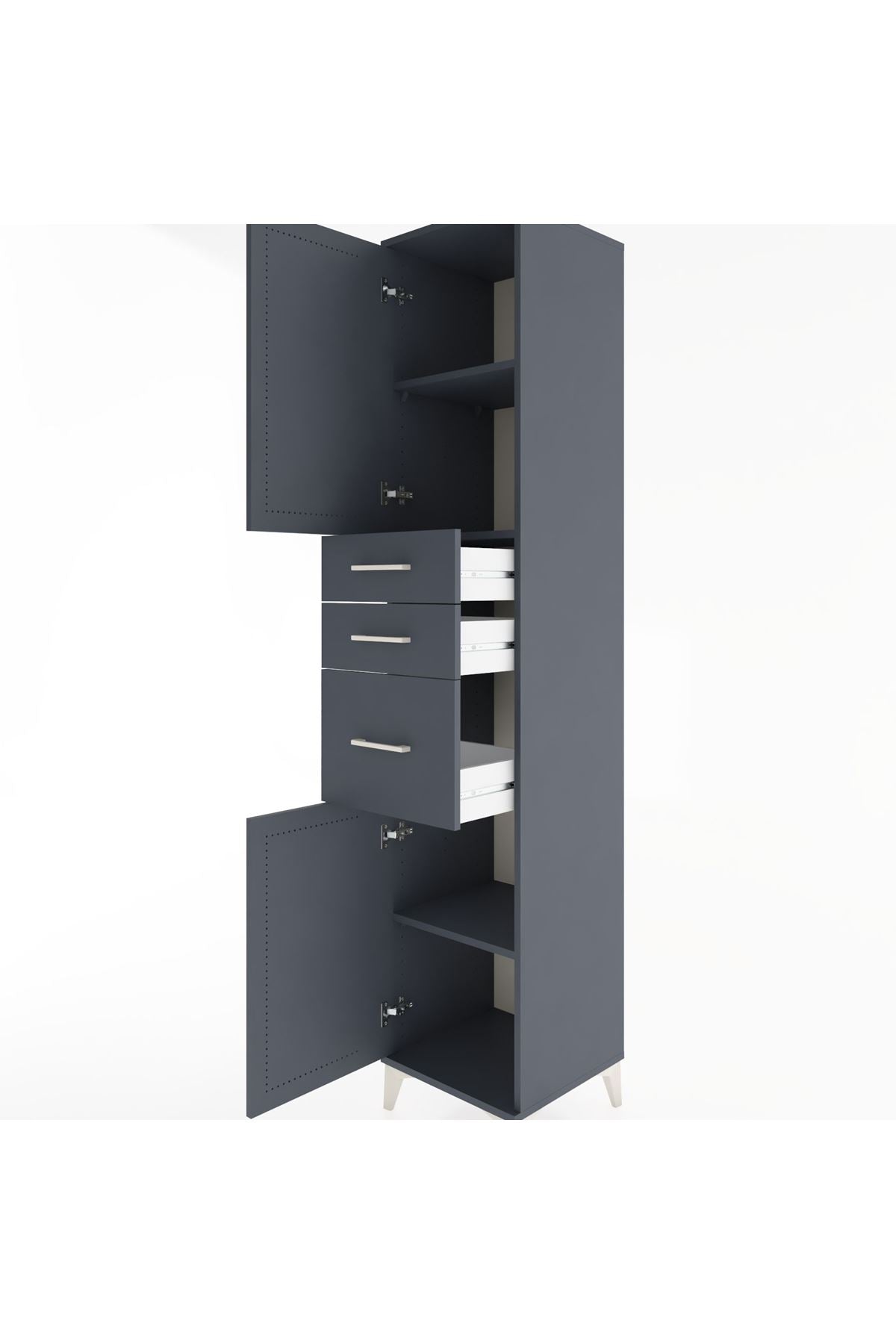 Hyperion Dolap 3 Raflı 3 Çekmeceli 2 Kapaklı 44x44x221 - S61M230V5B