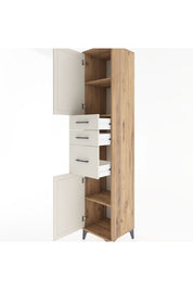 Hyperion Dolap 3 Raflı 3 Çekmeceli 2 Kapaklı 44x44x221 - S61M230V7B