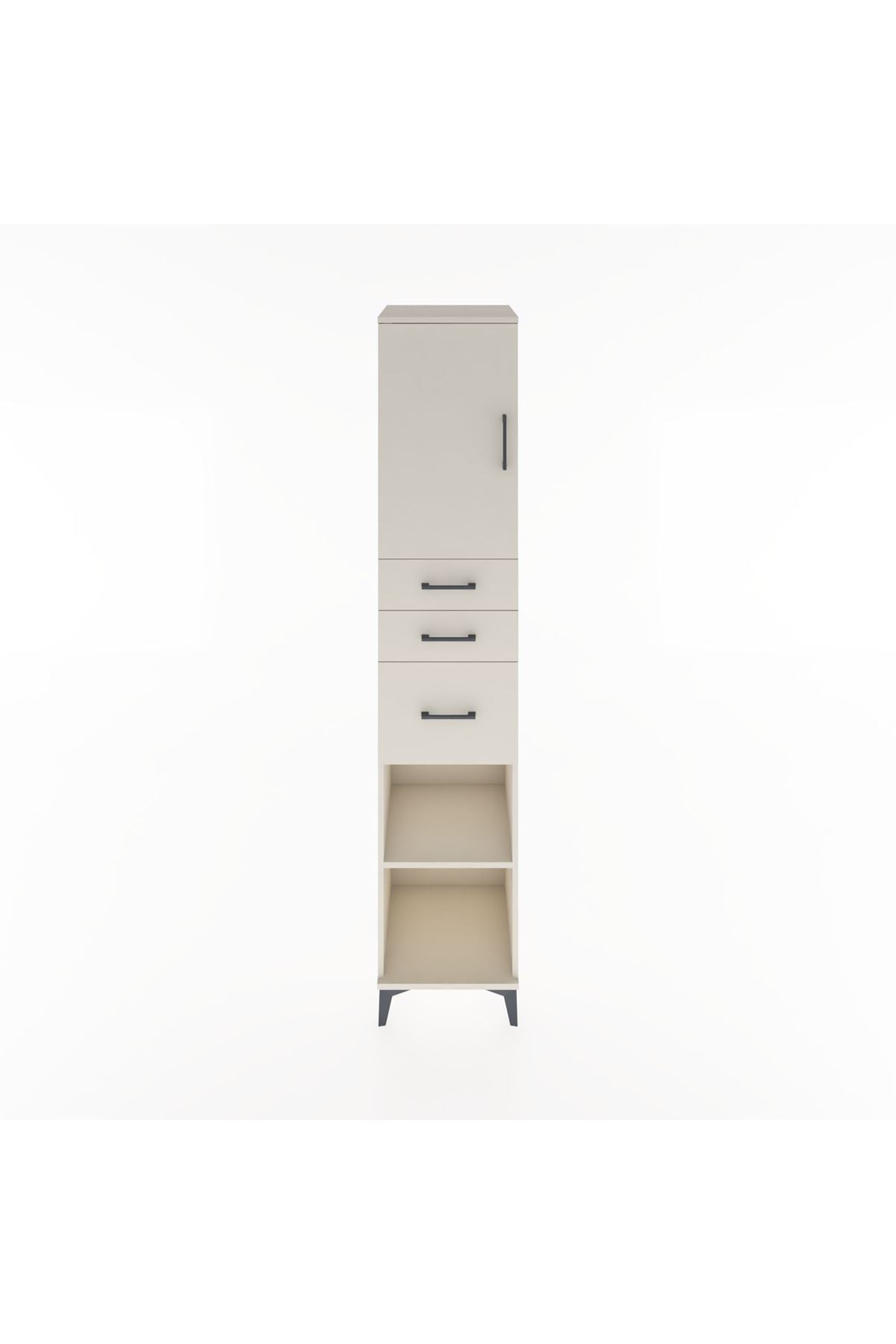 Hyperion Dolap 3 Raflı 3 Çekmeceli Tek Kapaklı 44x44x221 - S61M231V1B