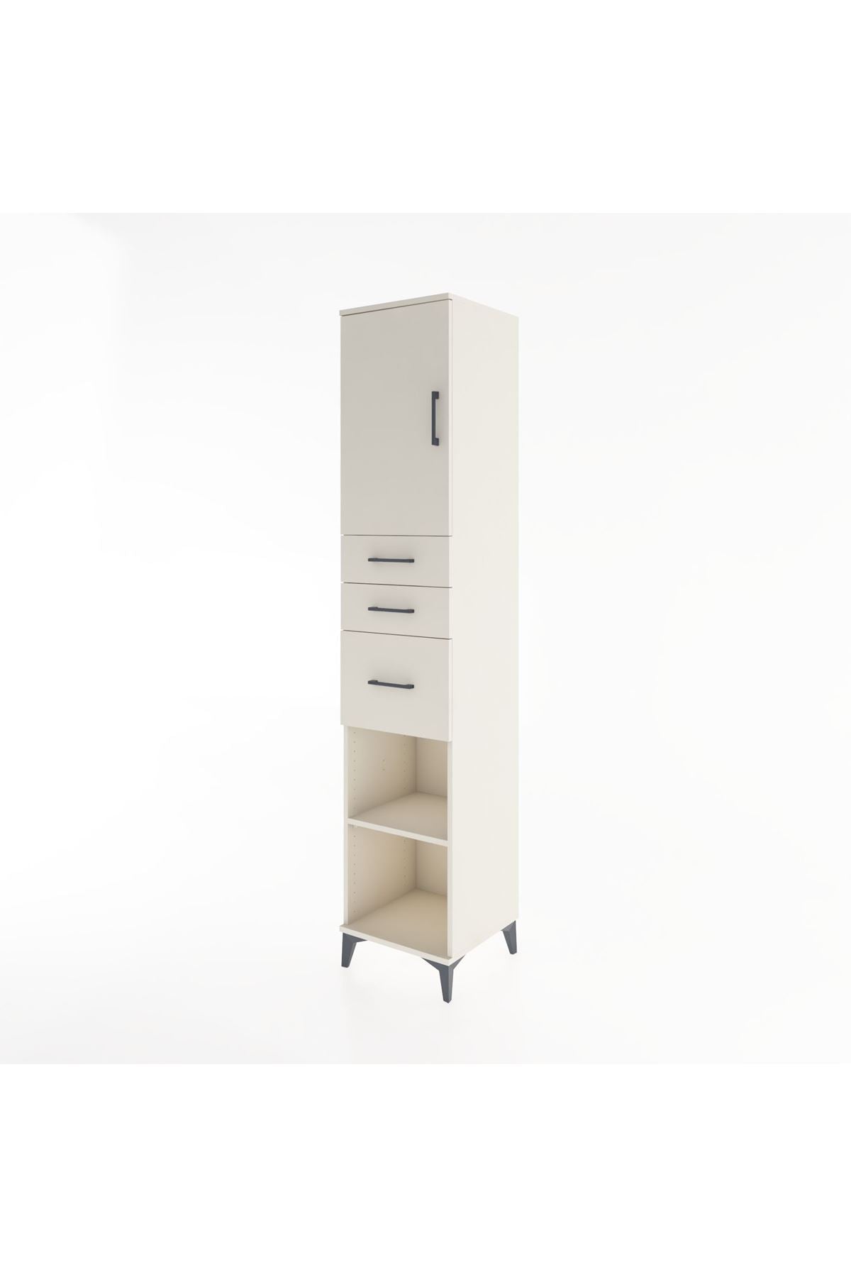 Hyperion Dolap 3 Raflı 3 Çekmeceli Tek Kapaklı 44x44x221 - S61M231V1B