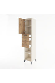 Hyperion Dolap 3 Raflı 3 Çekmeceli Tek Kapaklı 44x44x221 - S61M231V3B
