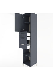 Hyperion Dolap 3 Raflı 3 Çekmeceli Tek Kapaklı 44x44x221 - S61M231V5B