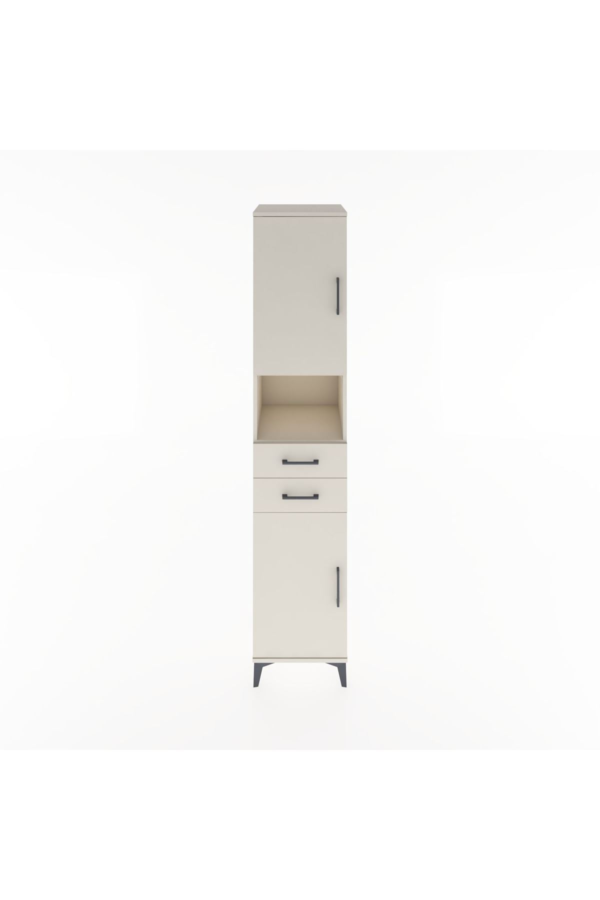 Hyperion Dolap 4 Raflı 2 Çekmeceli 2 Kapaklı 44x44x221 - S61M233V1B