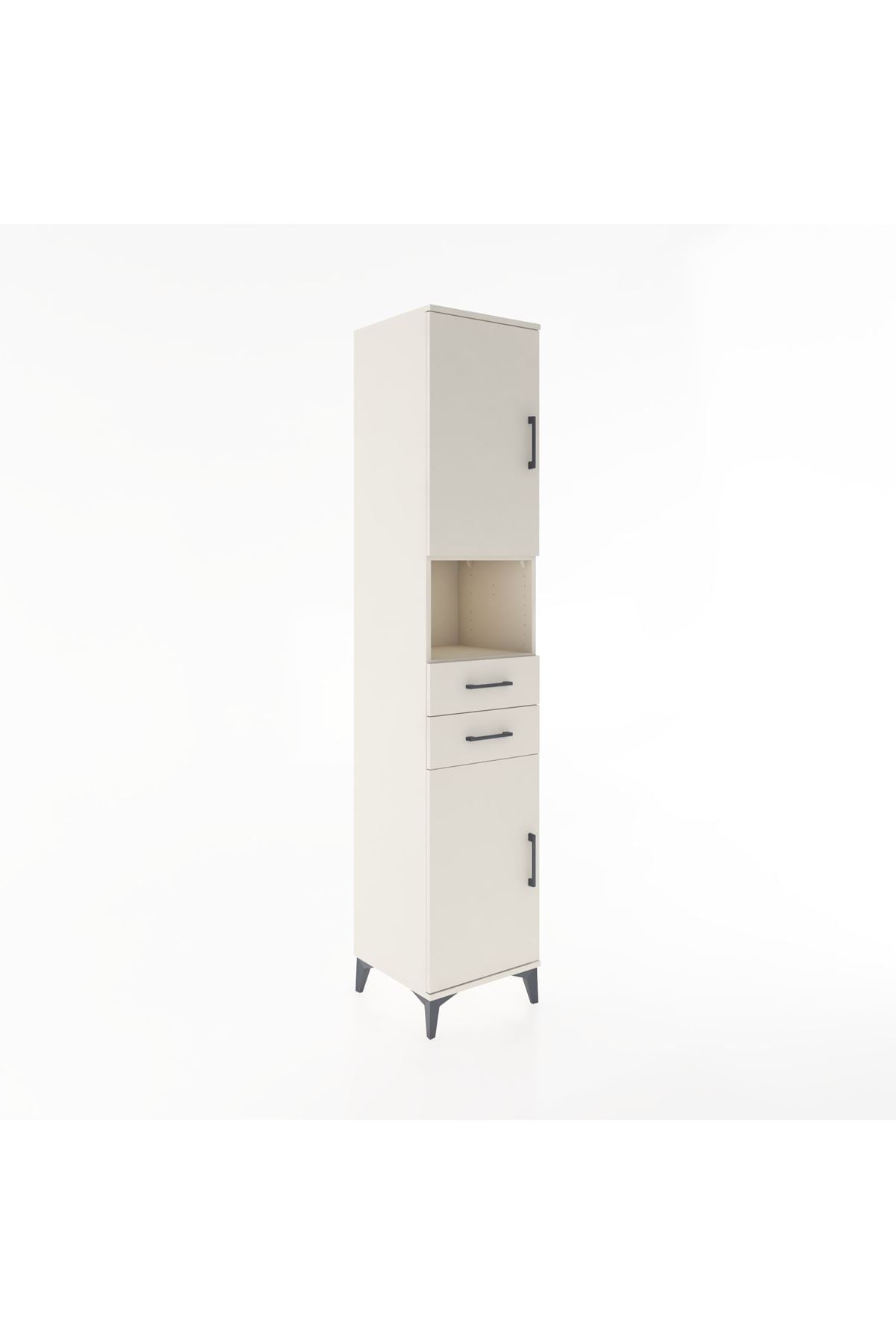 Hyperion Dolap 4 Raflı 2 Çekmeceli 2 Kapaklı 44x44x221 - S61M233V1B
