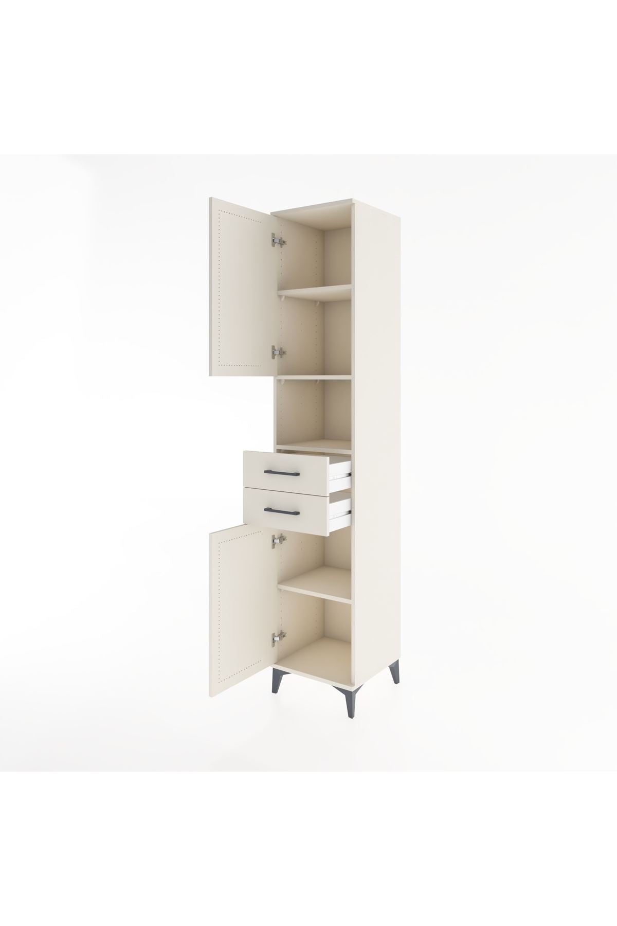 Hyperion Dolap 4 Raflı 2 Çekmeceli 2 Kapaklı 44x44x221 - S61M233V1B