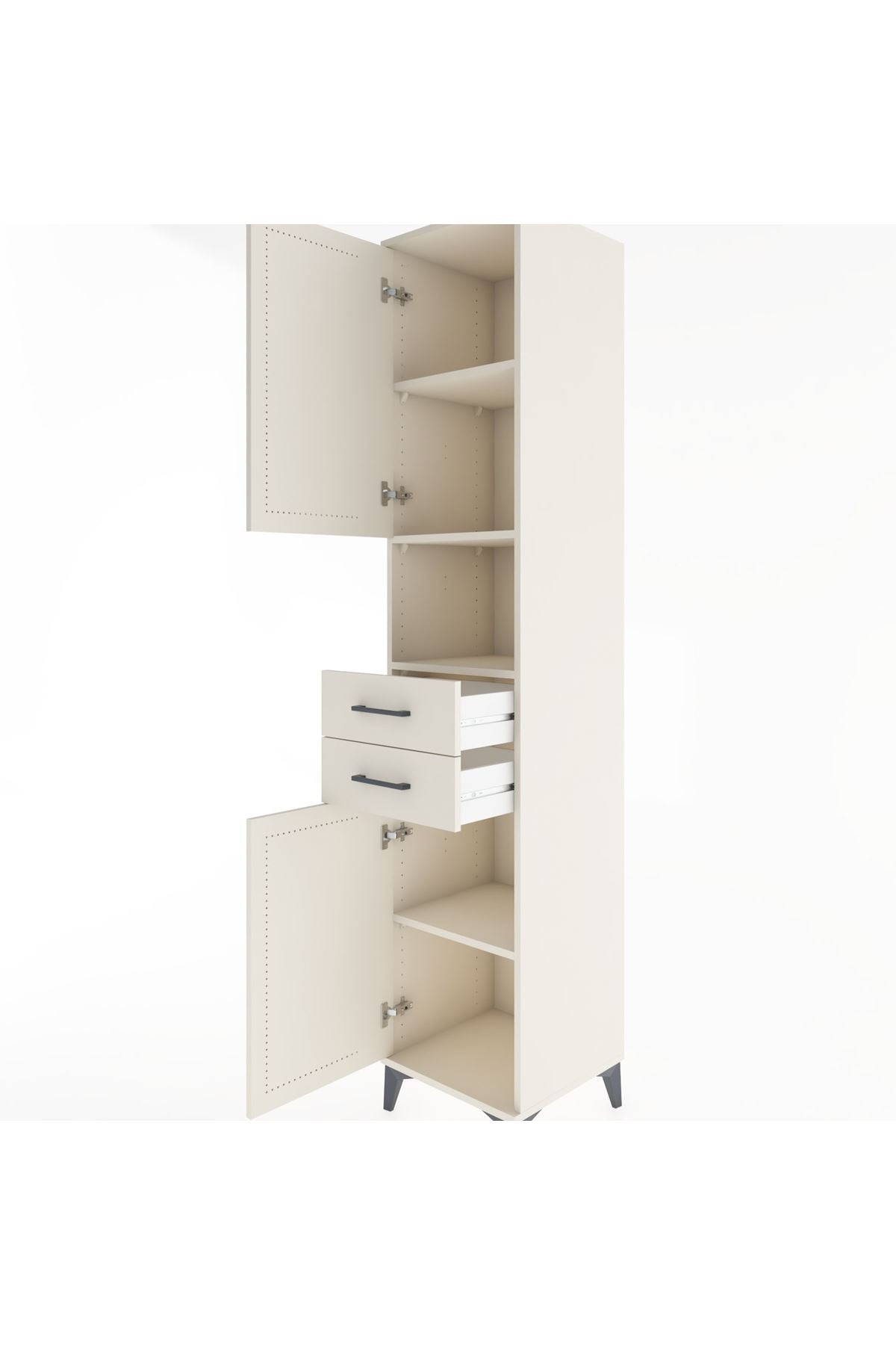 Hyperion Dolap 4 Raflı 2 Çekmeceli 2 Kapaklı 44x44x221 - S61M233V1B
